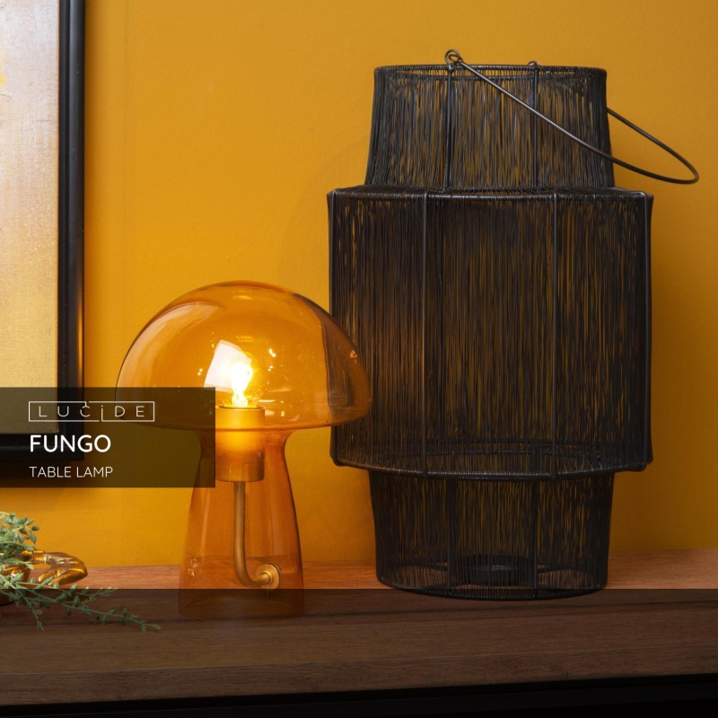 Lucide FUNGO - Stolná lampa - 1xE27 - Oranžová